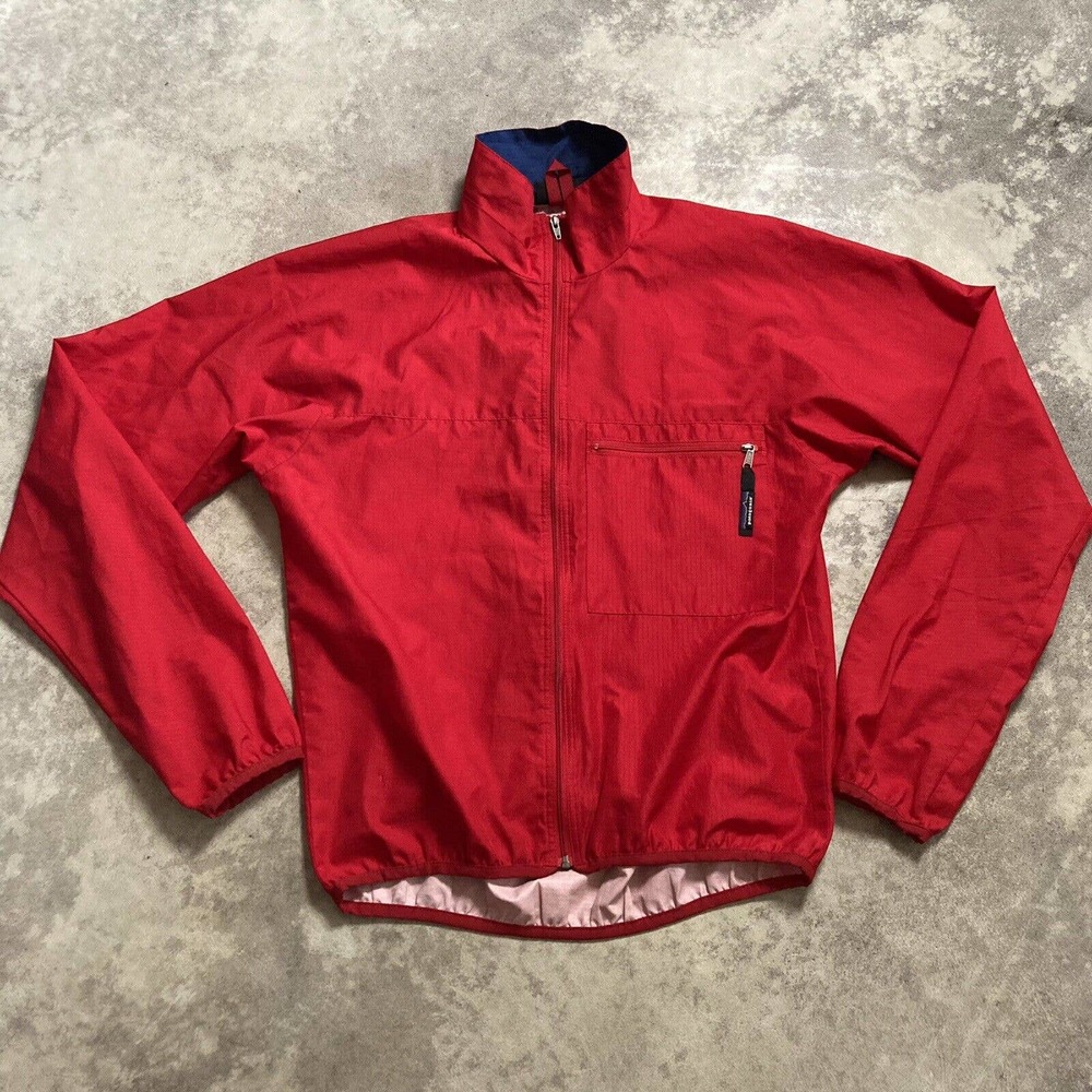 Patagonia Red Full Zip Windbreaker Jacket Mens Size Medium Vintage 1998 Spring